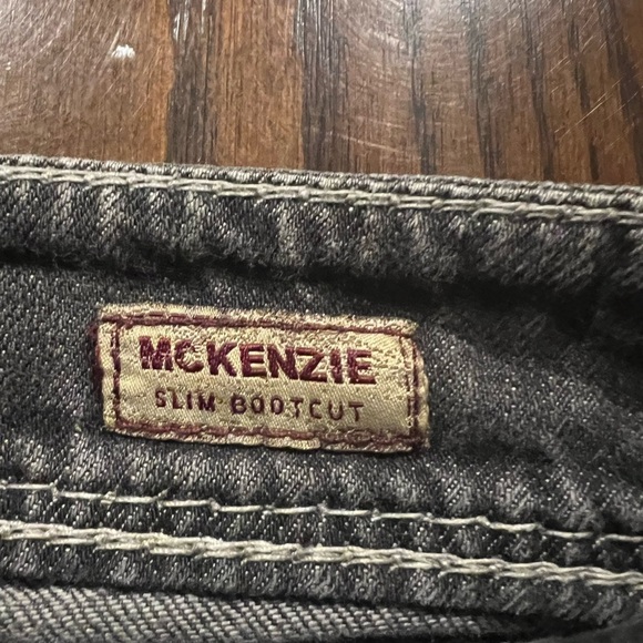 Silver Jeans Mckenzie Slim Bootcut Womens 24x32 Grey Thick Stitch Low Rise - Picture 8 of 12